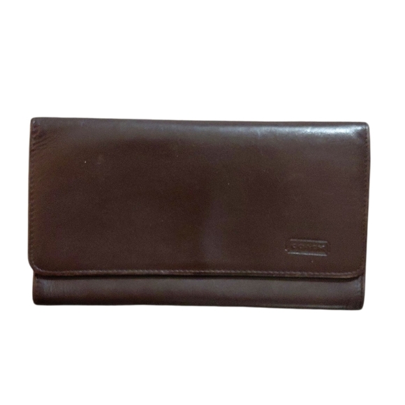 Coach Dark Brown Wallet Soft Leather Tri-fold Wallet - Picture 13 of 13